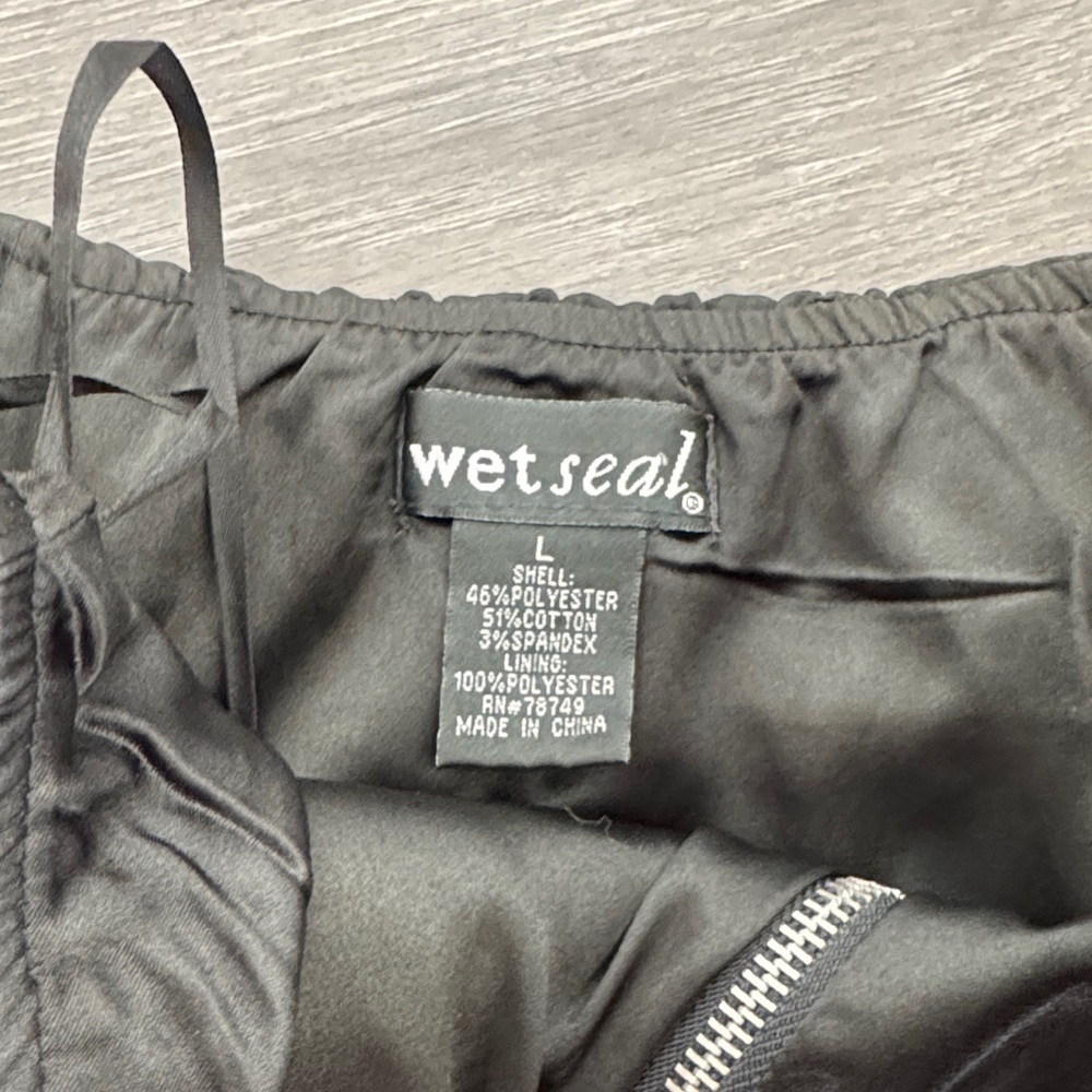 Wet Seal Black Satin Corset Top with Silver Studs - Picture 8 of 10